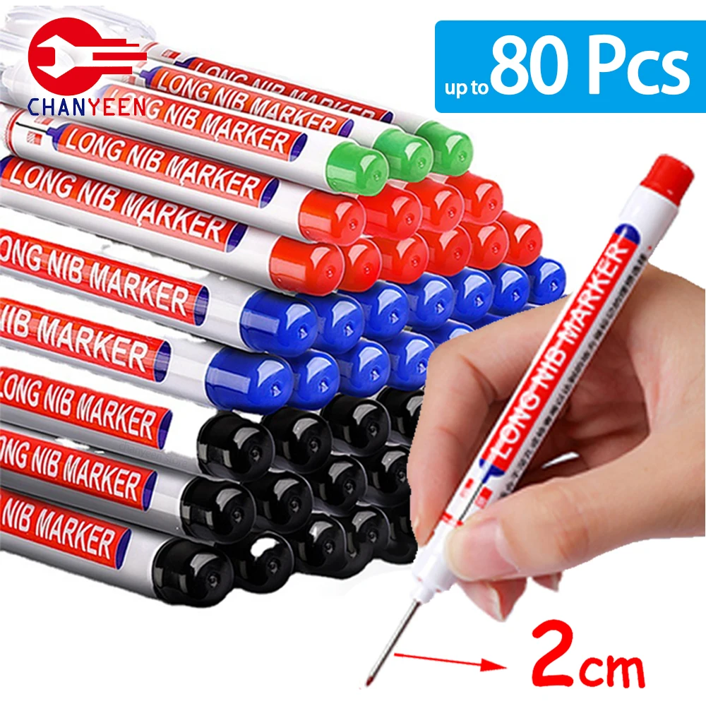 Garden Row Marker - 4-80 ชิ้น 2 เซนติเมตรกันน้ํายาวหัวเครื่องหมาย Deep Hole