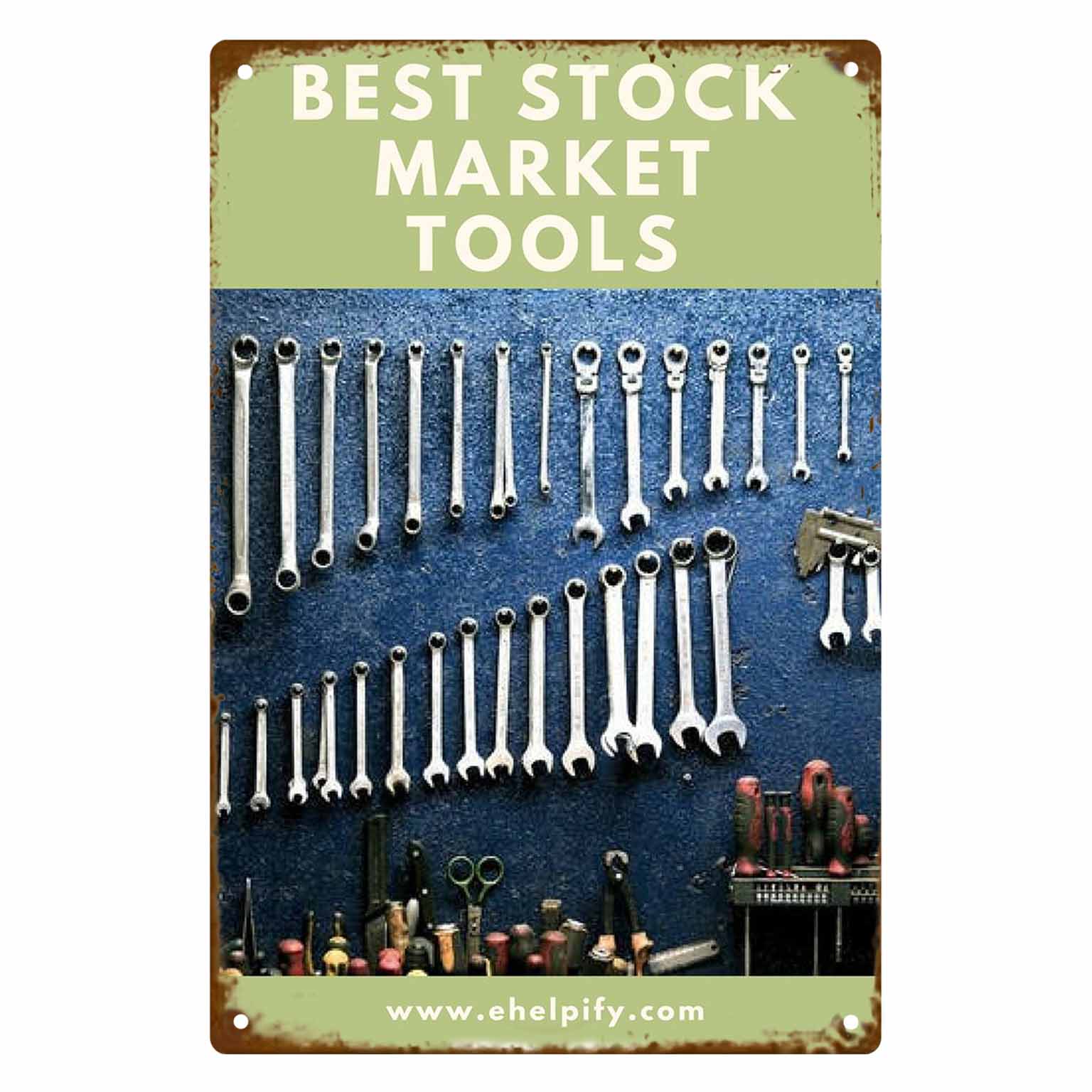 Gardening Tools Best - ป้ายโลหะติดผนัง 2D FLAT 1 ชิ้น 
