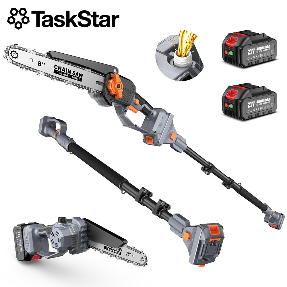 Gardening Tools Usa - เลื่อยตัดกิ่ง TaskStar ขนาด 8 นิ้ว แบบยืดหดได้