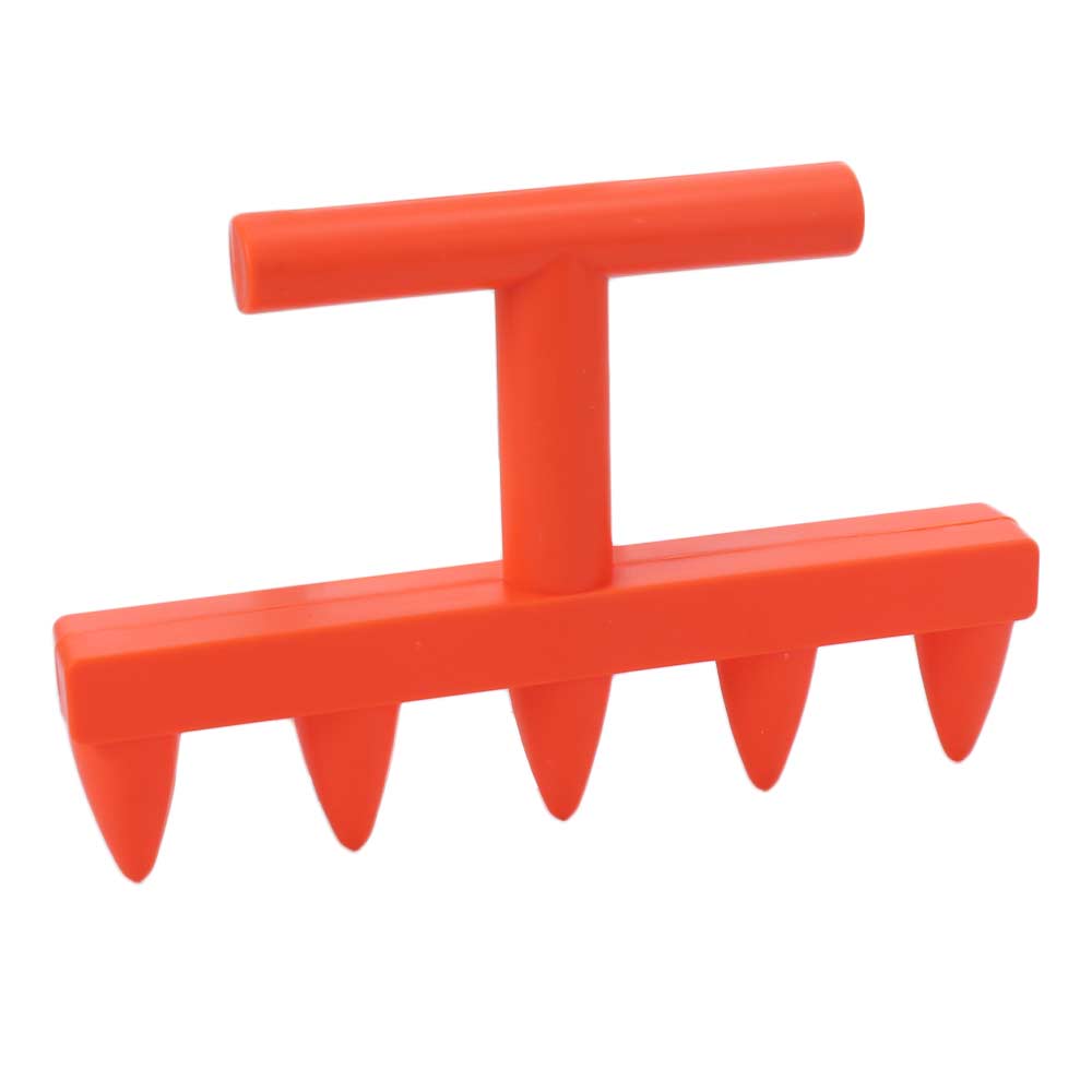 Garden Row Marker - เครื่องมือเจาะดินพลาสติกทนทานแบบใช้มือ 5 ง่าม สำหรับปลูกต้นไม้ กำหนดระยะห่างได้ ประหยัดเวลา