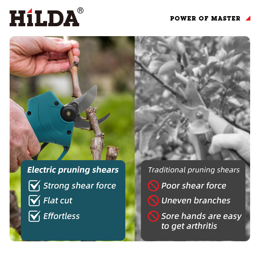 HILDA 18V กรรไกรตัดแต่งกิ่งไฟฟ - Gardening Tools Usa บทวิจารณ์และราคา