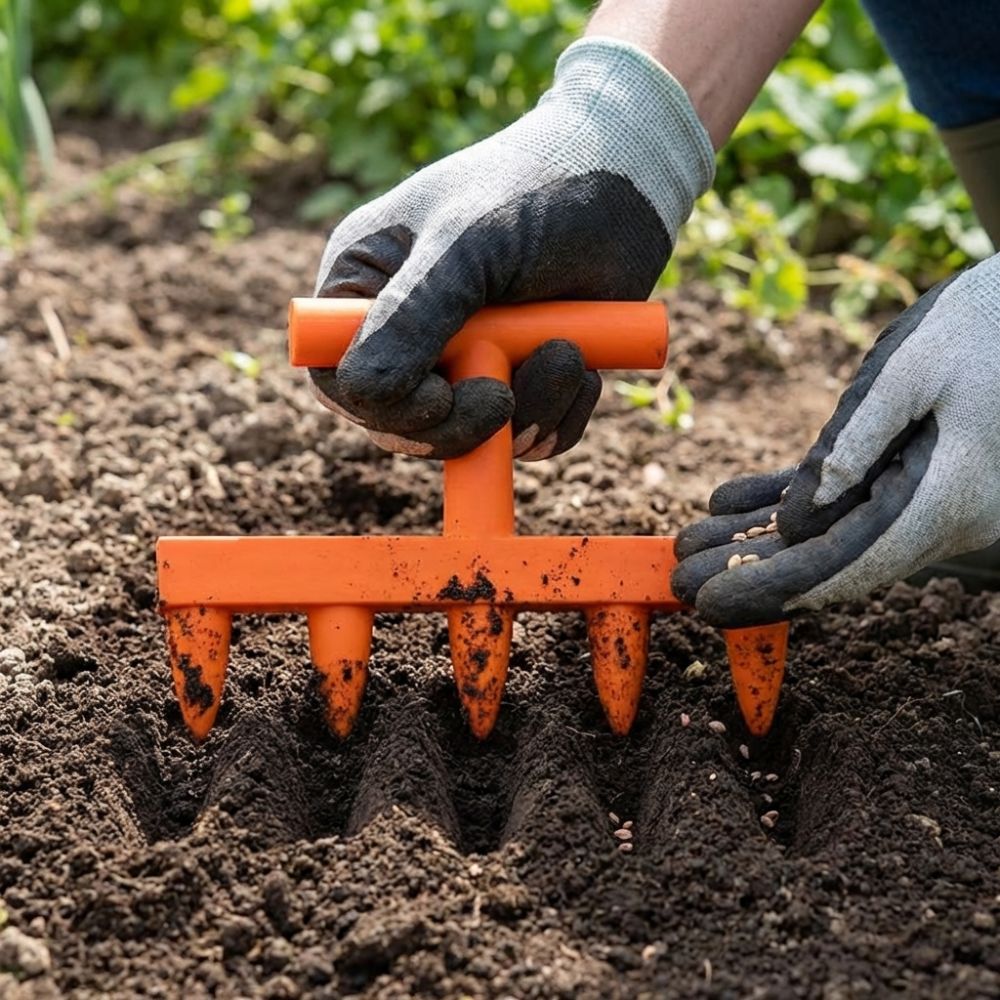 เครื่องมือเจาะดินพลาสติก 5 ง่า - Garden Row Marker บทวิจารณ์และราคา