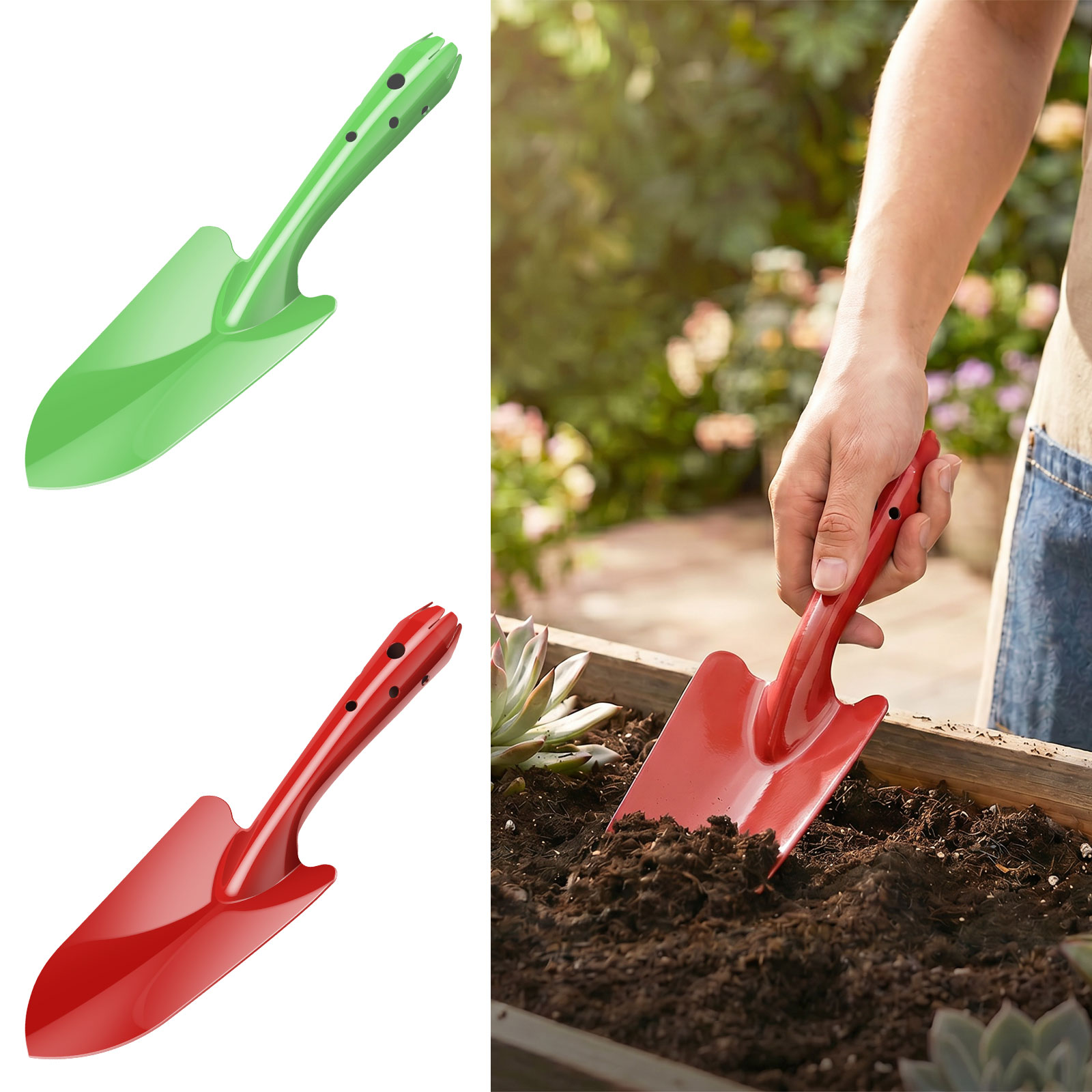 จอบสวนโลหะกันสนิม จอบมือขนาดเล - Garden Hand Trowel บทวิจารณ์และราคา