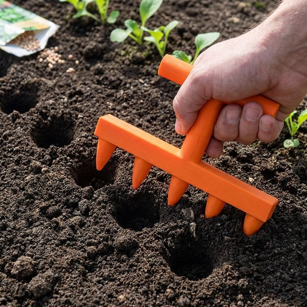 เครื่องมือเจาะดินพลาสติกแบบใช้ - Garden Row Marker บทวิจารณ์และราคา